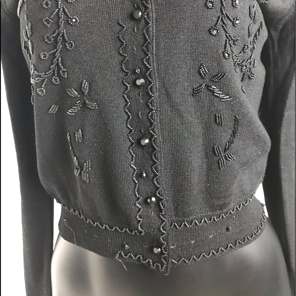 The Limited Black Bead Cardigan Sweater Small - Picture 8 of 8